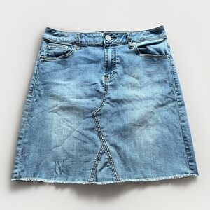 EST 1946 Denim Distressed Y2K Denim Skirt Size 8